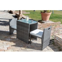 CONJUNTO ACERO Y RATÁN...