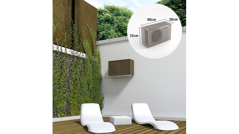 Funda sistema aire acondicionado 30x90x55cm color marron claro