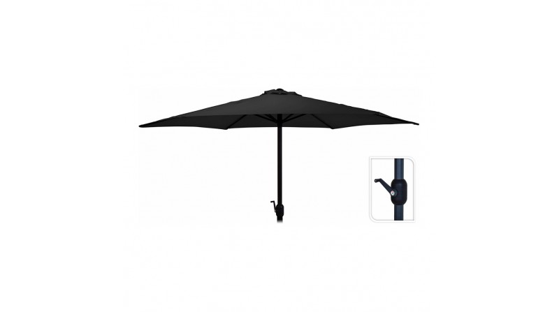 Parasol ø300cm altura maxima 248cm color: gris antracita