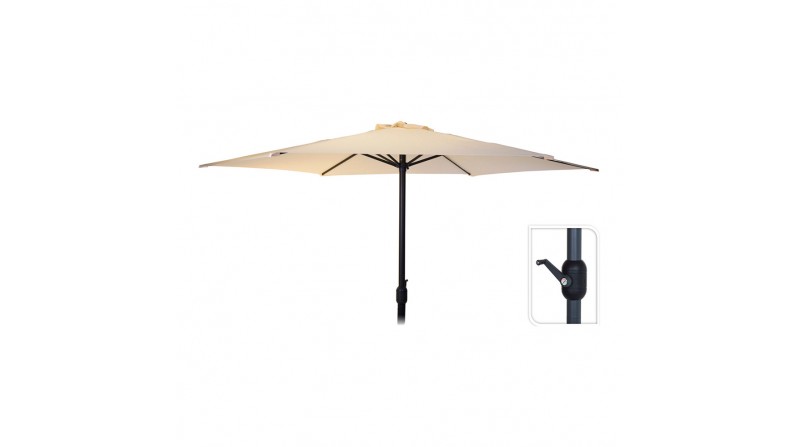 Parasol ø300cm altura maxima 248cm color: crema