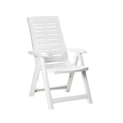 Sillon plegable. color: blanco 60x61x109cm modelo: multiposicionnes progarden