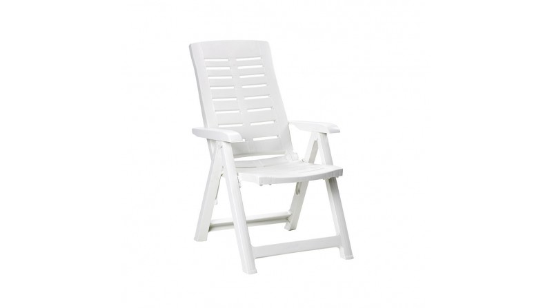 Sillon plegable. color: blanco 60x61x109cm modelo: multiposicionnes progarden