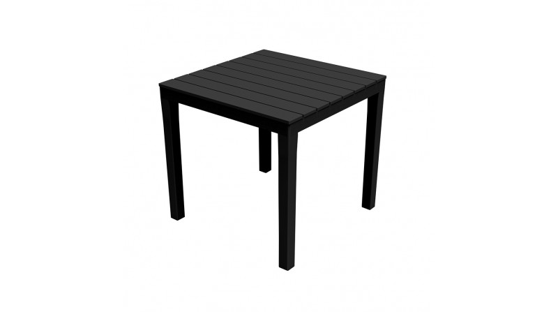 Mesa cuadrada de jardin color: negro 78x78x72cm modelo: bali ipae progarden