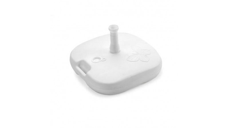 Base de parasol 16 l color: blanco 44x44x12cm ipae progarden