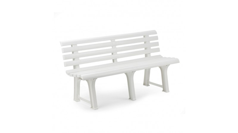 Banco de jardin color: blanco 145x49x74cm modelo: orchidea ipae progarden