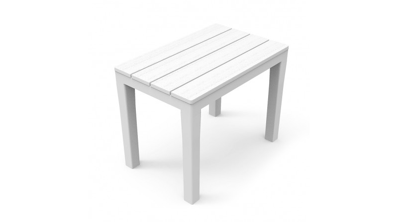 Banqueta para exterior. color: blanco 38,5x60x45cm ipae progarden