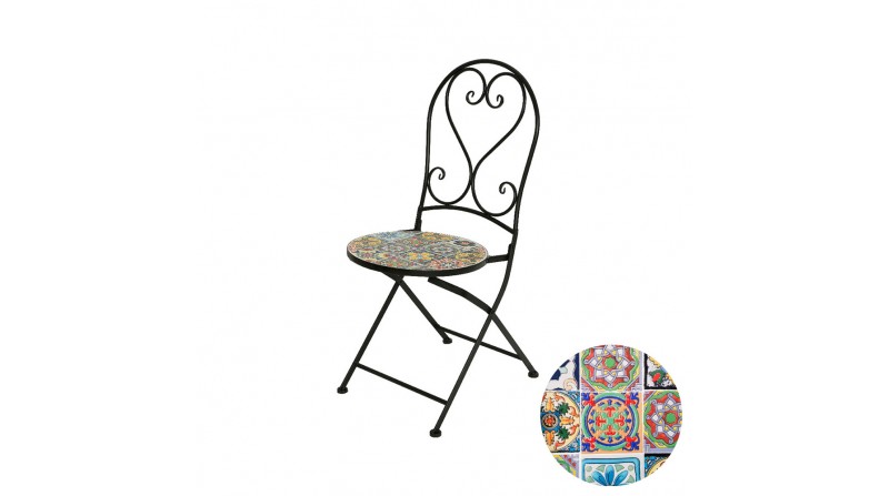 Silla mosaico modelo praga para exterior