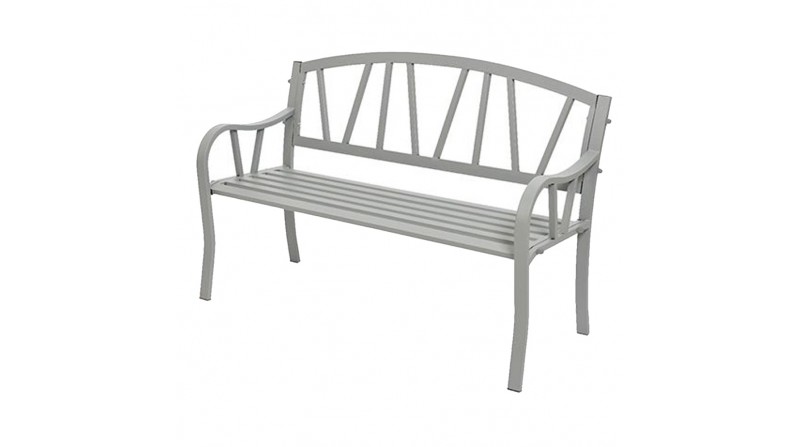 Banco de hierro color: gris 123x53x86cm para exterior