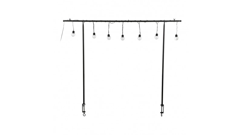 Soporte para mesa de exterior con 10 bombillas de led a pilas blanco cálido