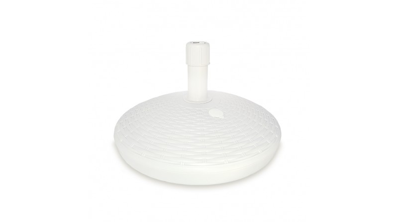 *ult.unidades*base de parasol 30 l color: blanco ø58x15cm ipae progarden