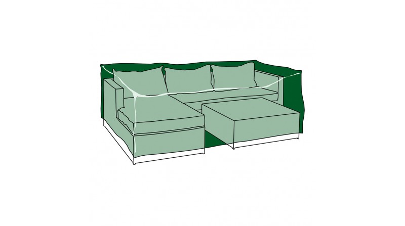 Funda protección cubre chaiselong+mesa 213x132x74cm 240gr/m²