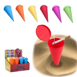 Cenicero de playa playa portatil ø15cm euro/u colores surtidos