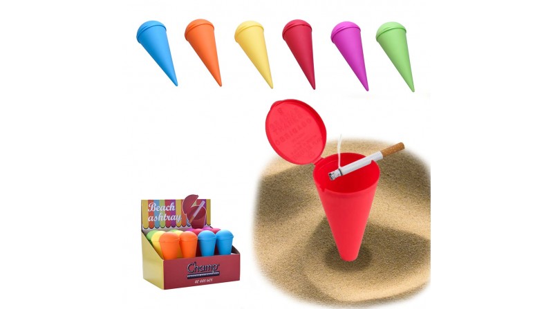 Cenicero de playa playa portatil ø15cm euro/u colores surtidos