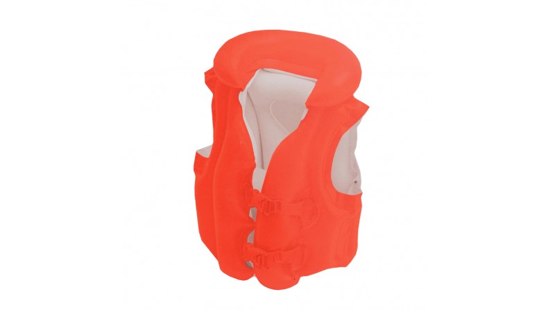 Flotador hinchable. estilo salvavidas deluxe color naranja. 50x47cm