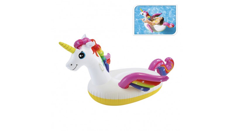 Colchoneta hinchable 101x140x97cm modelo unicornio. intex