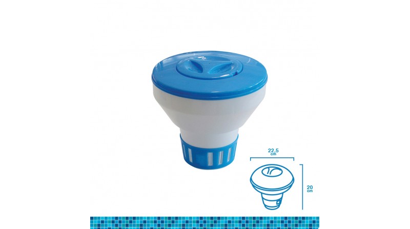 Dispensador de quimicos flotante (granulado o pastillas) grande ø22,5x20cm edm