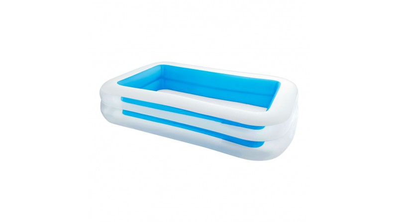Piscina rectangular 2 aros 262x175x56cm 2 cámaras de aire. intex