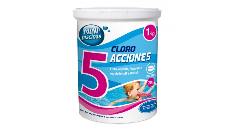Cloro 5 acciones tabletas 1kg tamar