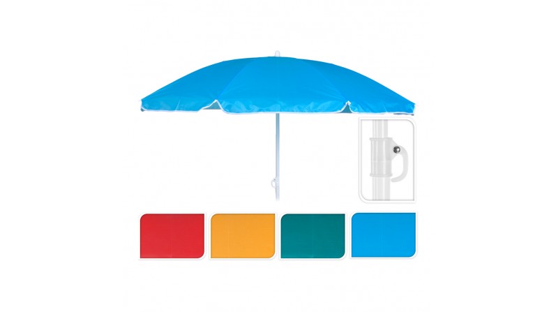 Parasol de playa ø152x160cm. colores surtidos