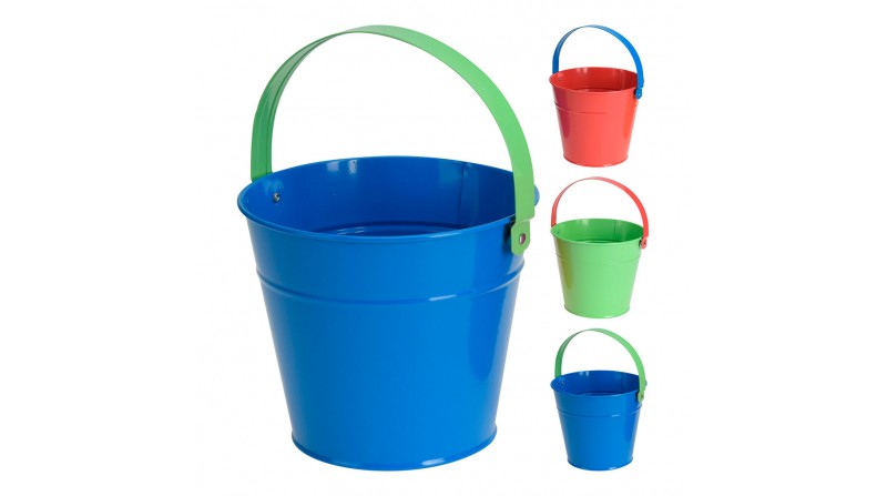 Cubo infantil para playa ø16x13cm colores surtidos