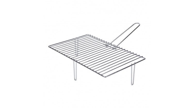 Parrilla cincada de 3 patas para chimeneas. 46,6x28cm