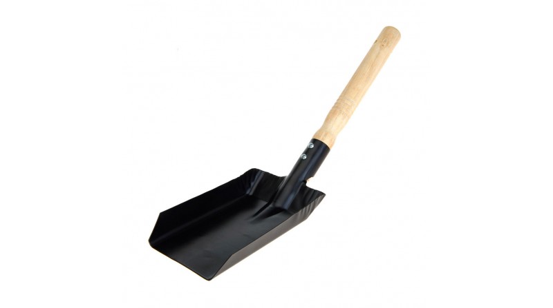 Pala metálica para carbón de barbacoa color negro 9,5x37,5cm bbq