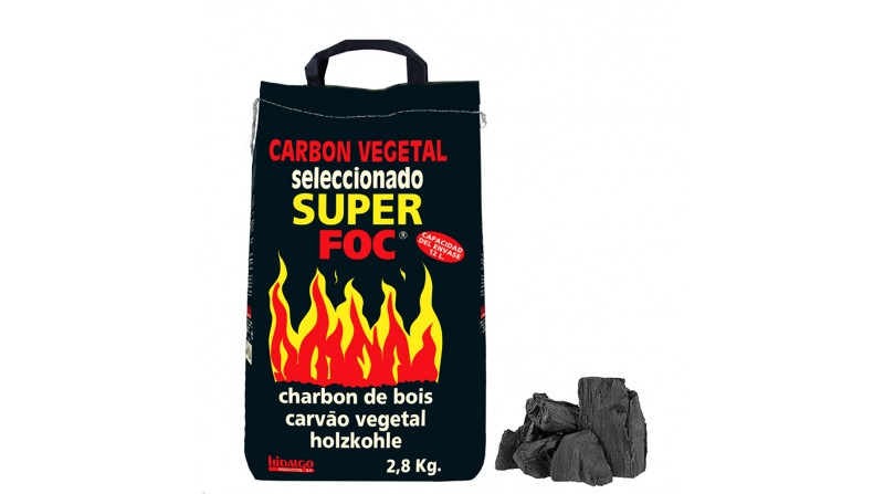 Bolsa carbón vegetal 2,8kg superfoc