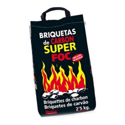 Briquetas carbon vegetal 2,5kg 08006 superfoc