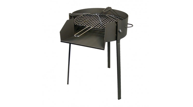 Barbacoa redonda c/soporte para paella ø60cm imex el zorro