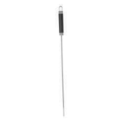 Pack de 4 brochetas de acero inoxidable 46,5cm para barbacoa