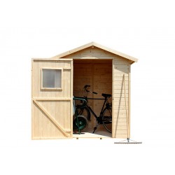 Cobertizo de madera para almacenaje en exterior