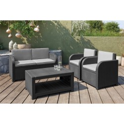 CONJUNTO RATTAN 4P. GRAFITO